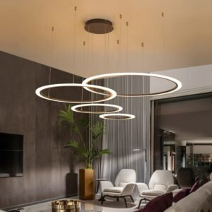 New Simple Modern LED living room chandelier Lighting atmospheric home dining room ring ceiling decoration lamp chandelier 1