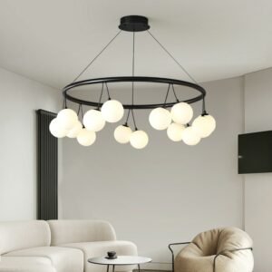 Minimal living room pendant lamp Nordic designer creative cherry black restaurant magic bean lamp Modern simple bedroom pendant 1