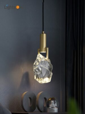 Simple light luxury crystal pendant light bedroom bedside lamp personalized bar table pendant lamp 1