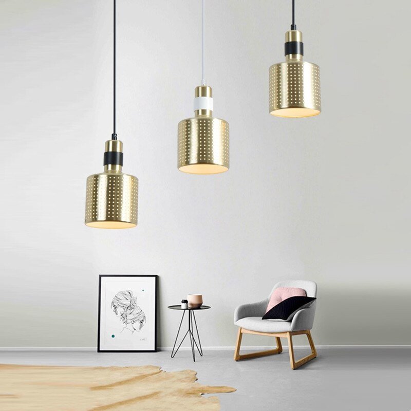 Nordic mini pendant light Metal design Riddle Pendant Lamp Kitchen LED Living Room Bar Counter restaurant hall lamp 5