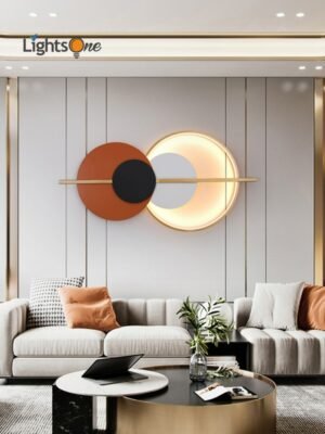 Nordic minimalist living room sofa background wall lamp bedroom bedside lamp art creative decorative wall light 1