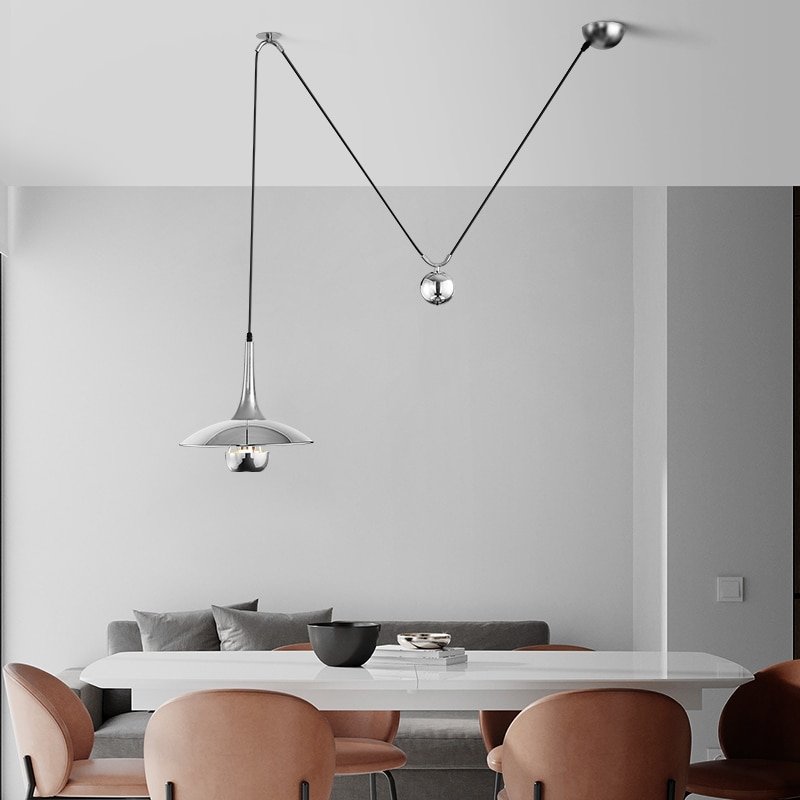 Designer creative pendant light height adjustable shift UFO restaurant personality pendant lamps 1