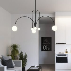 Nordic New Design Indoor Chandelier Lighting Black Gold for Living Room Bedroom Office Home Decor Hanging Lamp Light Fixture G9 1