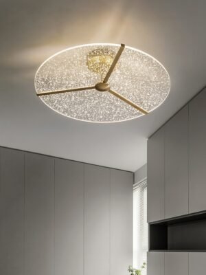 Simple creative designer full copper suction ceiling light ultra-thin bedroom room corridor balcony suction ceiling lamp 1