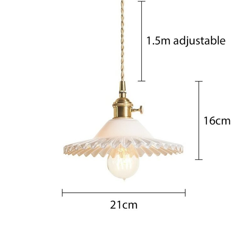 Glass Pendant Light Nordic Pendant Lamp Copper Pendant light brass Creative minimalist  E27 Edison Lampshade For Restaurant 3