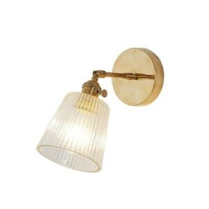 Glass Wall Lamp Modern Transparent Wall Sconce Lighting Nordic wall lamp Copper Wall Light Clear Lampshade Retro For Bedroom 1