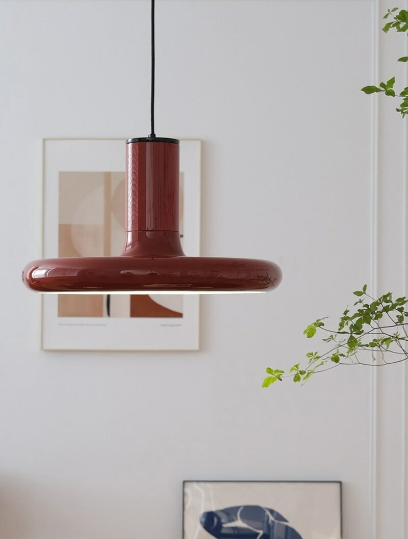 Vintage Nordic ufo red flying saucer pendant light, living room, dining room, color Vintage medieval pendant lamp 1
