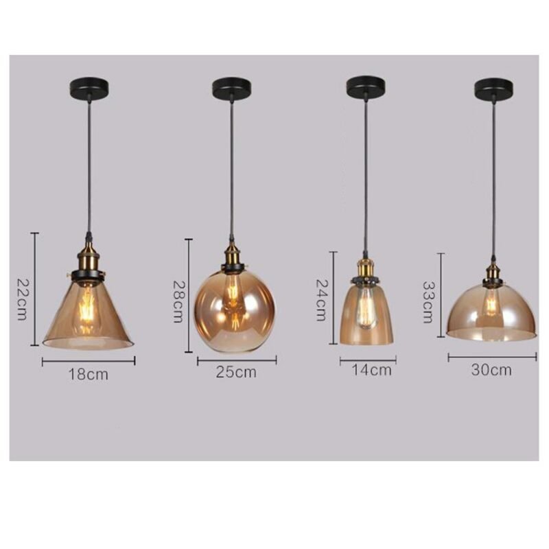 American country creative glass Pendant Lamp Vintage Pendant Lights Glass Pendant Lamp E27 Dinning room Kitchen Home Simple Lamp 4