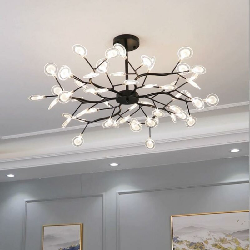 New Modern LED Tree Brand Chandelier Lighting   For Living Room lights  Home Deco Glass Bubble Chandelier  For Restaurant lamp 2