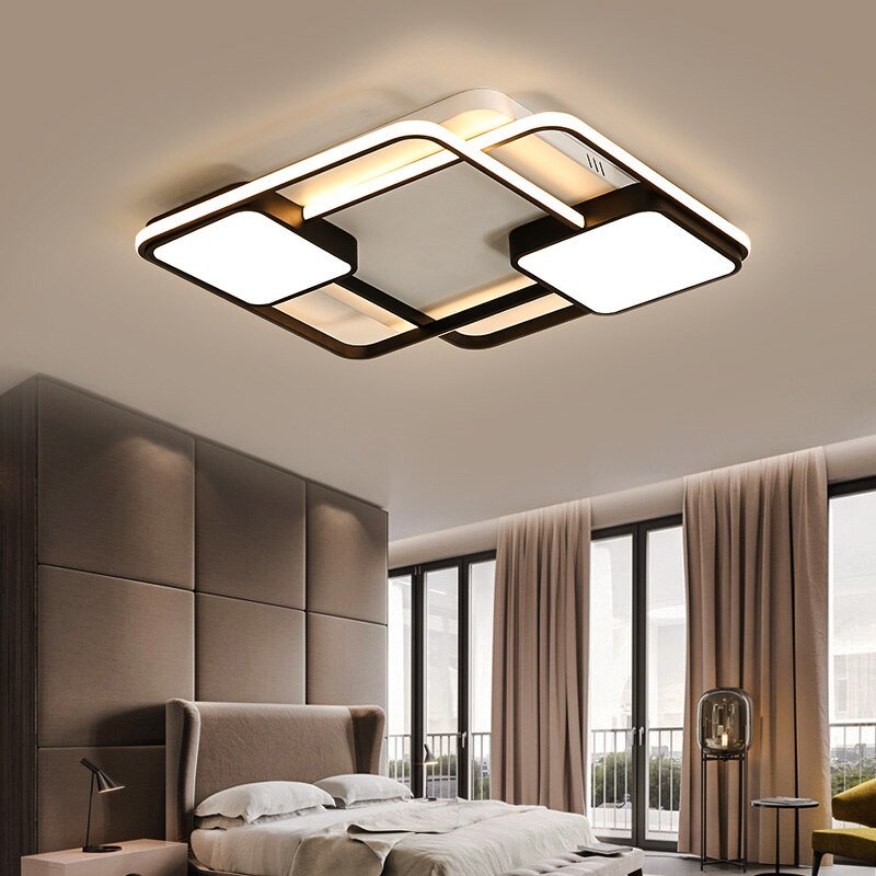 Modern Square Design Ceiling light high translucent Acrylic   LED Remote control Living room Decoration Bedroom Light fixture 5