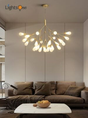 Post-modern firefly chandelier Nordic creative bedroom lamps light luxury restaurant bar lamps 1