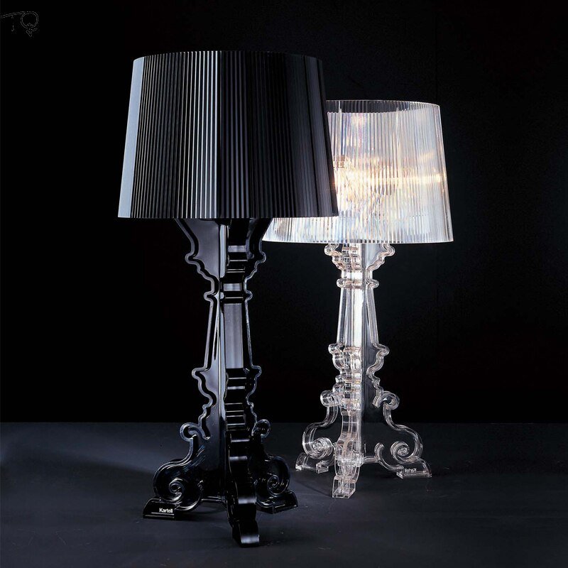 Italy Design Kartell Bourgie Table Lamp  Acrylic E14 LED Indoor Lighting Art Decor Home Studio Living/Model Room Bedroom Bedside 5