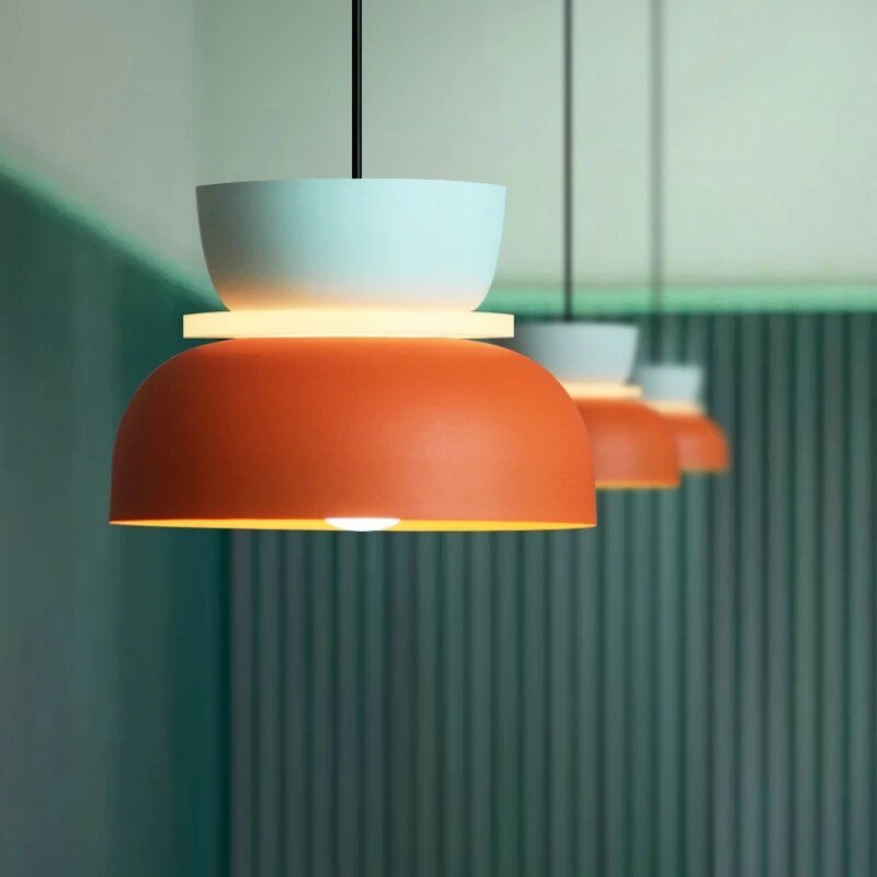 New Modern Colour Pendant Lamp Led Nordic Hanging Suspension Bedside Living Bedroom Study Bar Dining Room Lighting Macaron Decor 5