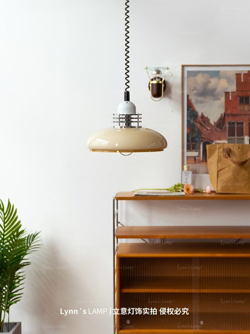 medieval Nordic Retractable pendant light Retro Bauhaus Restaurant Bar Bedroom study pendant lamp 4