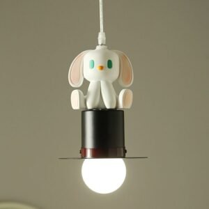 Europe Creative Rabbit Pendant Lamp Design Nordic Light for Children's Bedroom Bedside Living Room Modern Ins Lighting Appliance 1