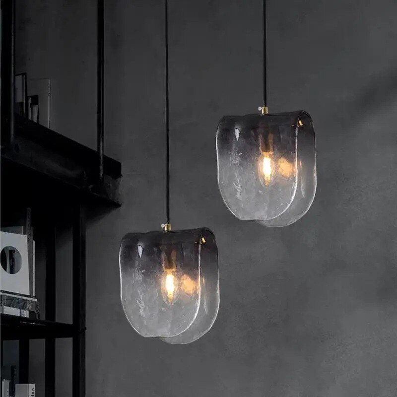 Nordic Modern Glass Pendant Lamps for Coffee Bedside Apartment Denmark Atmosphere Designer Hanging Light Luminaire Suspensions 1