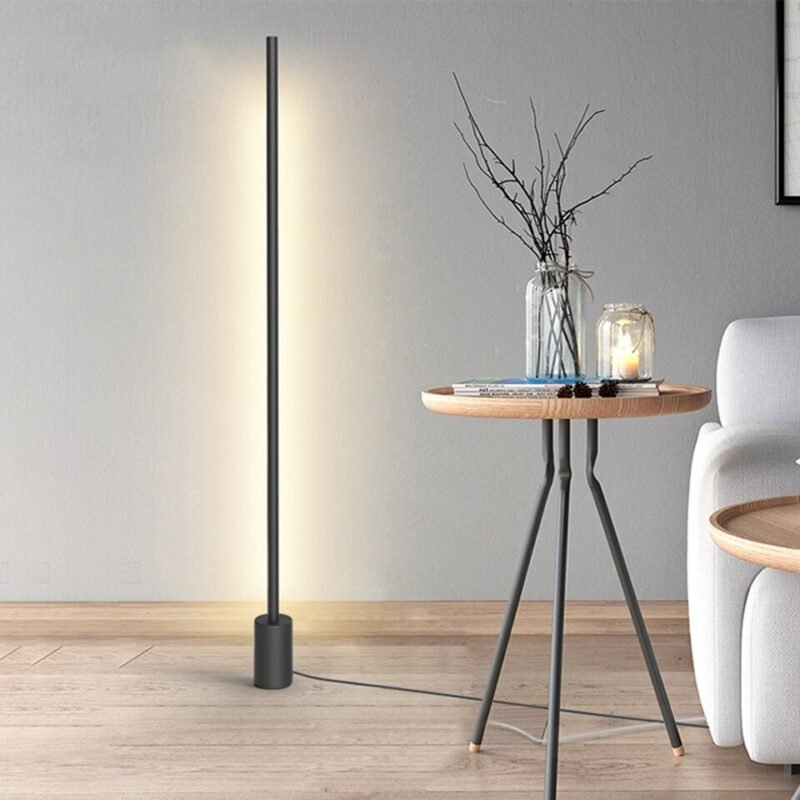 Modern Minimalist Remote Control Standing Lamp For living room bedroom bedside Nordic Straight shape LED Decor  Floor Lights 3