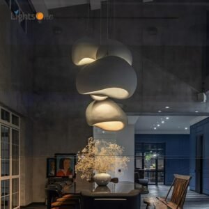 Nordic Japanese Restaurant Bedside pendant light Study Room Tea Room Cobblestone Industrial Style Designer Stone pendant Lamp 1