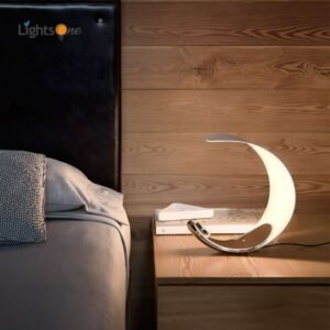 Curved lamp design sense creative table lamp moon living room study bedroom bedside lamp decoration night light 1