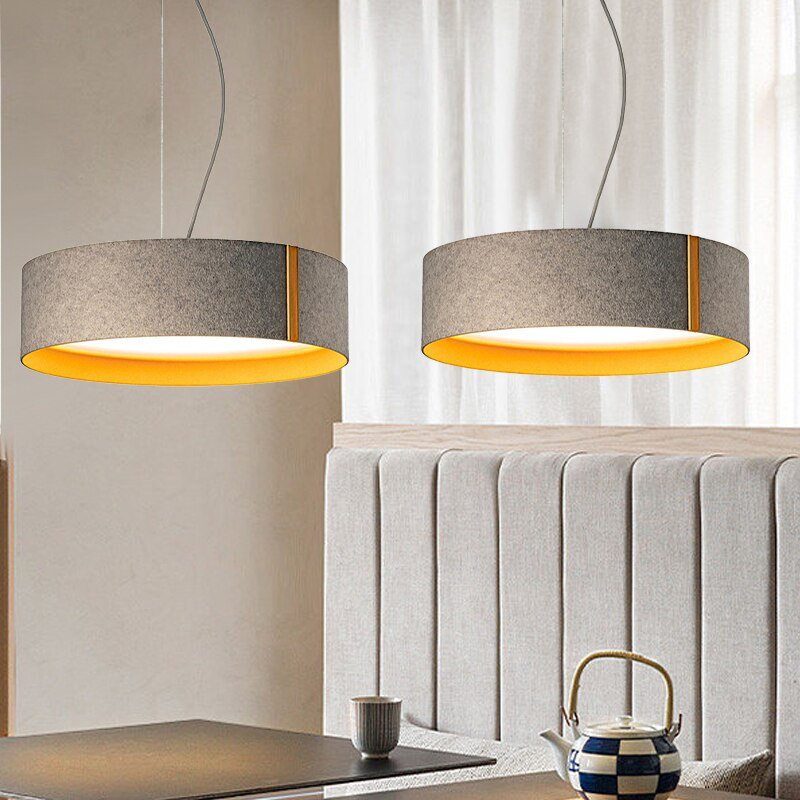 Nordic Designer Fabric LED Pendant Lamp for Kitchen Island Bedside Suspension Aesthetic Room Decor Replica Lighting Appliance 2