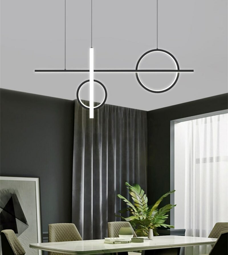 Modern Led chandelier gold/black island art chandelier dimmable kitchen and living room design chandelier 3