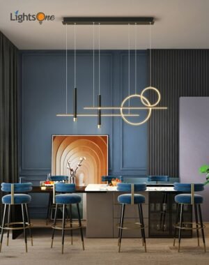 Modern minimalist chandelier dining table bar coffee shop light luxury minimalist creative lamps 1