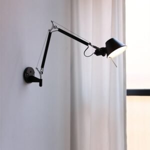 Tolomeo Micro Wall light American Black Silver E27 swing arm wall lamp for Rotatable Office Living Room bed side table light 1