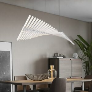 Modern New LED Folded type Piano Wave Pendant Lights Fishbone Ceiling Chandelier Lighting Hanging Dining Room Bar fixtures 1