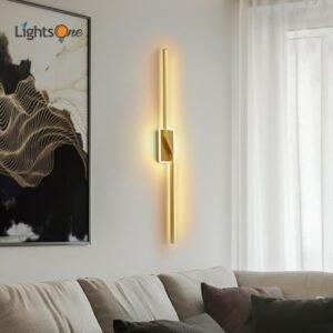 Nordic bedroom background wall lamp bedside decorative mirror front lamp minimalist strip wall light 1