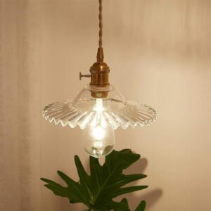 Nordic Pendant Lamp Copper Lamp Brass Creative Minimalist E27 Transparent Lampshade For Bar Light Glass Pendant Light 1