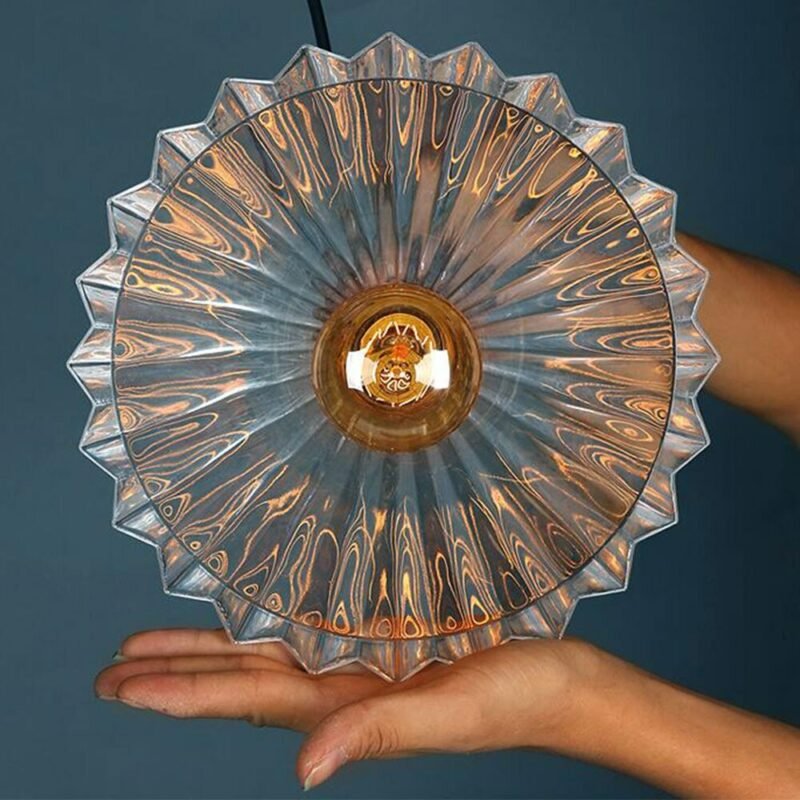 Glass Pendant Light Nordic Pendant Lamp Copper Lamp Brass Creative Minimalist E27 Transparent Lampshade For Restaurant Light 2