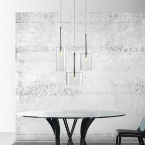 Minimalist Glass Pendant Lights Dining Room Bar Cafe Kitchen Bedroom Suspension Luminaire Grey Glass Pendant Lamps For Ceiling 1