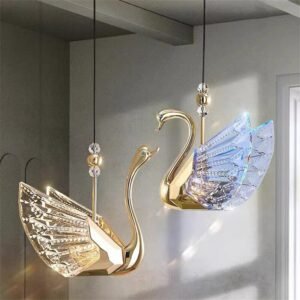 Swan pendant light Simple Bedroom Bedside Lamp Designer Creative Living Room Decorative pendant Lamp 1