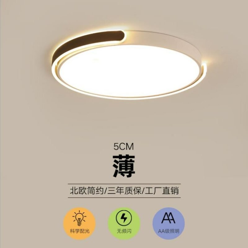 Modern bedroom ceiling lamp simple romantic and warm wedding room round led ceiling restaurant decor lamp Light fixtures 4