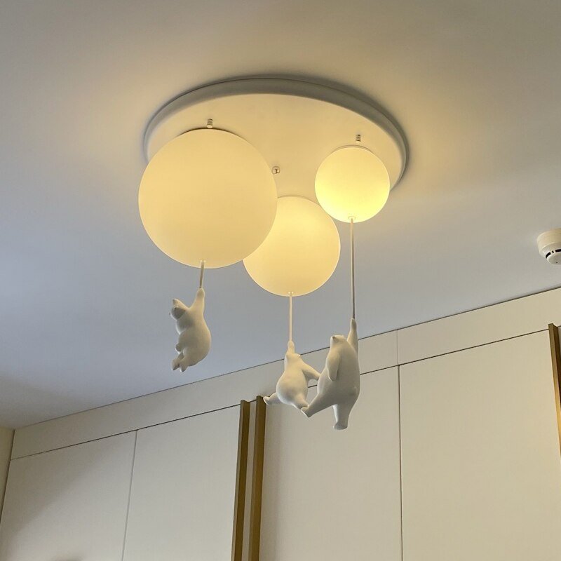 Children'S Bedroom Ceiling Chandelier Monkey Puppy Cartoon Bear Ceiling Lamps Nursery Living Room Balloon Decor Wall Luminary 2