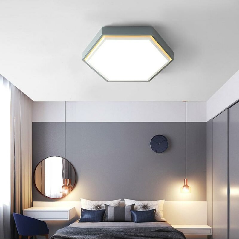 Nordic Warm Bedroom LED  Ceiling Lamp modern minimalist aisle balcony round geometric art room Lamp Home Decor light Fixtures 5