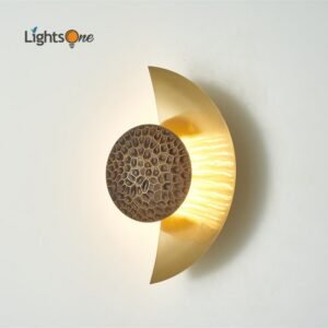Designer half moon wall light personality creative living room background wall bedroom bedside aisle wall lamps 1