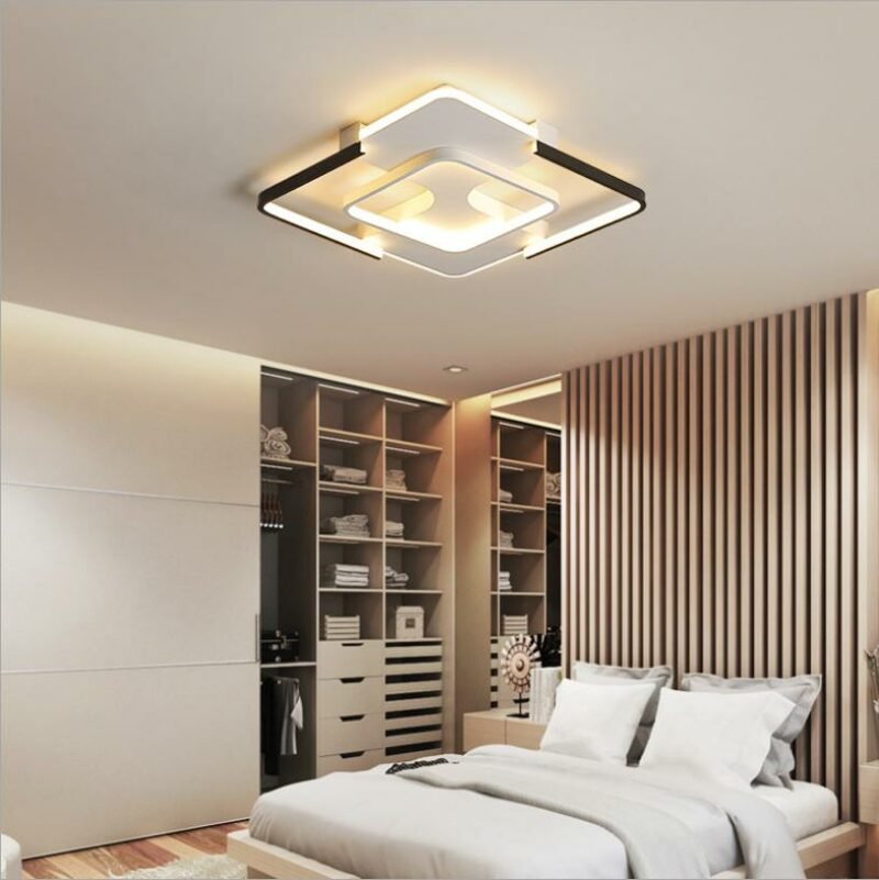 2020 new led bedroom ceiling lamp simple modern atmosphere square aluminum living room decorative lamps lighting fixtures 3