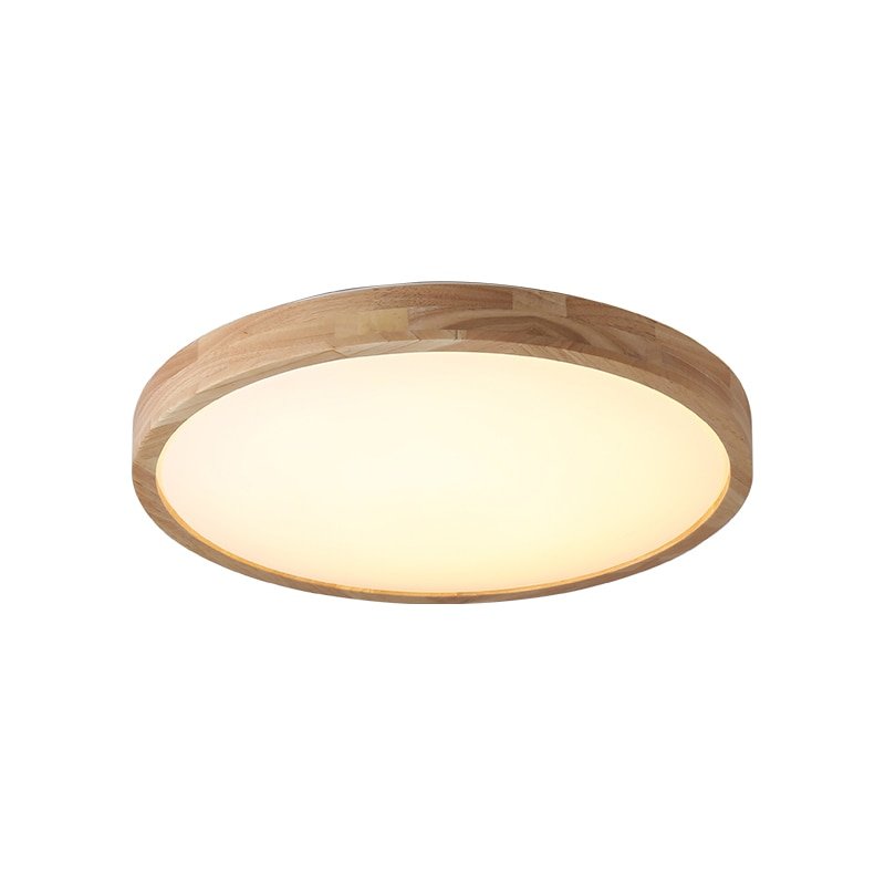 Modern Ultra-thin 7cm Wood Ceiling Lamp Remote Control Acrylic Lampshade Ceiling Light Living Room Bedroom Decoration Lighting 1
