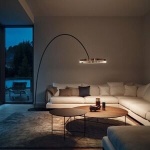 Modern minimalist ring vertical floor light living room study model room club fishing floor lamp 1