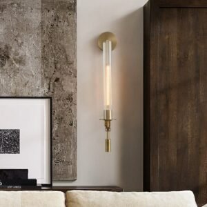 Industrial wall light Creative Aisle Staircase Metal Lamp Wall Background glass wall light Nordic Bedside reading light 1