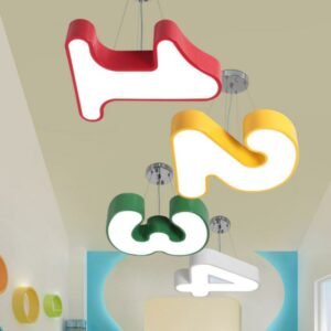 Cartoon children's digital 1234 chandelier creative children's  clothing store color ceiling lamp For kindergarten light 1