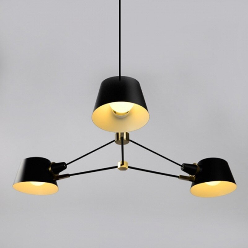 Modern Led Chandelier Lighting Living Room Designer Metal Hanging Light Fixture Black Suspension Lamps for Dinning Room Bedroom 1