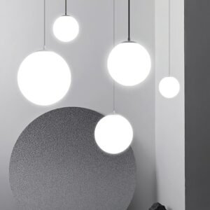 Modern Pendant lights led round ball project light sales department restaurant bar creative white spherical decorative lighting 1