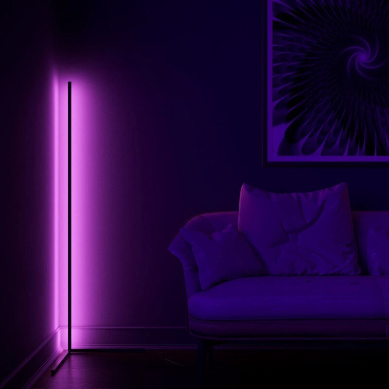 Smart Phone App Control RGB Corner Floor Lamps Modern Colorful Interior Bedroom Living Room LED Atmosphere Standing Light 6