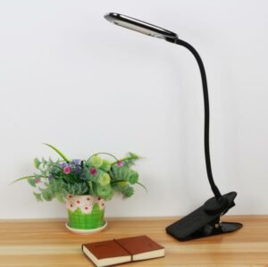 New 6W touch dimming color led clip table lamp rechargeable reading study table lamp with USB Charger 1