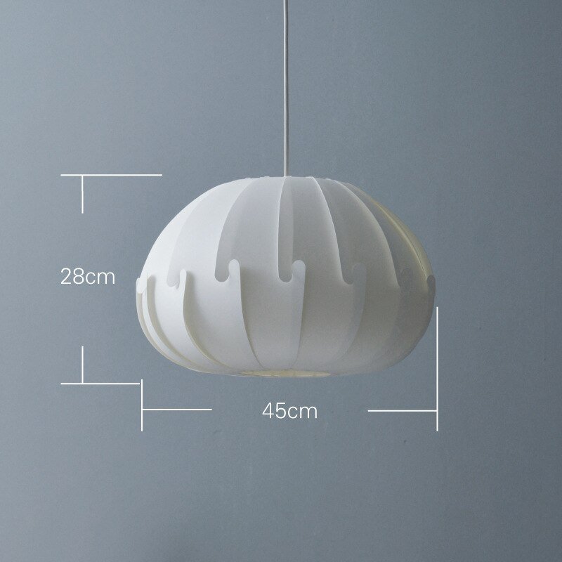 Wabi-sabi Japanese Pendant Lamp for Kitchen Living Room Bedroom Aesthetic Room Decorator Pumpkin Resin LED Lighting Appliance 5