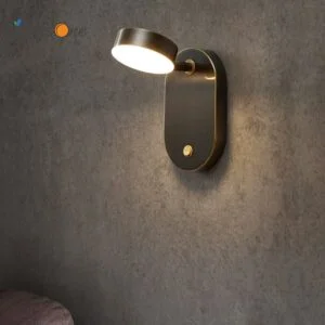 Nordic copper bedroom bedside lamp reading wall lamp hotel room with switch personalized wall light 1