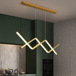 Nordic LED Chandelier Modern Restaurant Hanging Lamp Golden Black Bar Dining Table Room Home Decor Designer Indoor Lighting 1