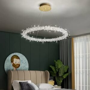 Living Room Chandelier Bedroom Nordic Modern LED Crystal Ceiling Chandeliers Home Indoor Lighting Luxurious Decor Hanging Lamp 1
